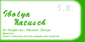 ibolya matusch business card